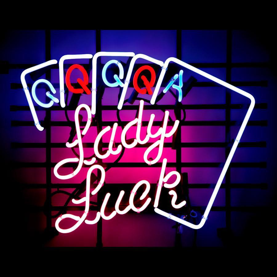 Lady Luck Poker Neon Sign